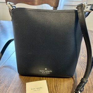Kate Spade New York Black Pebbled Leather Crossbody Shoulder Bag